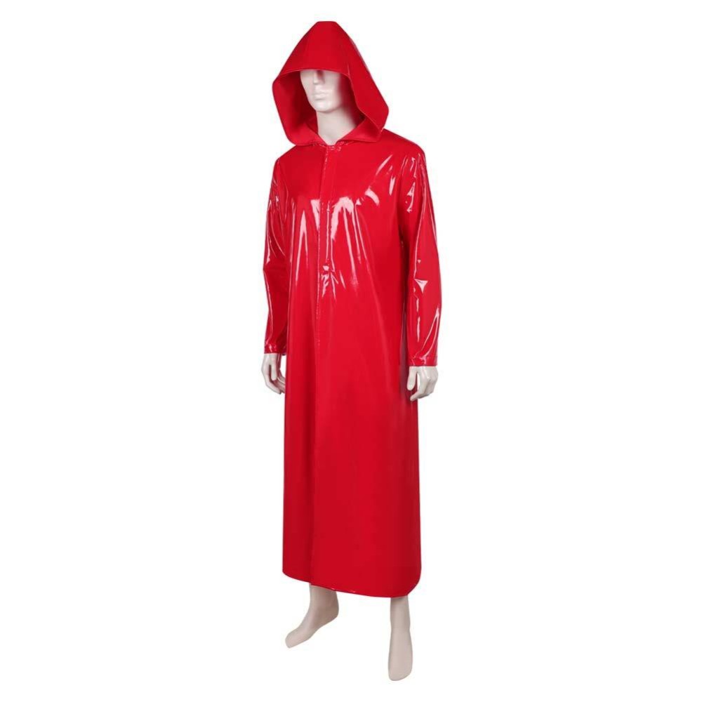 Fear Street: The Prom Queen Simone Perry Red Latex Coat Cosplay Costume Halloween Carnival
