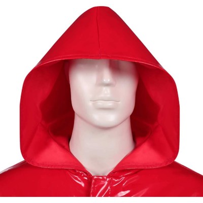 Fear Street: The Prom Queen Simone Perry Red Latex Coat Cosplay Costume Halloween Carnival