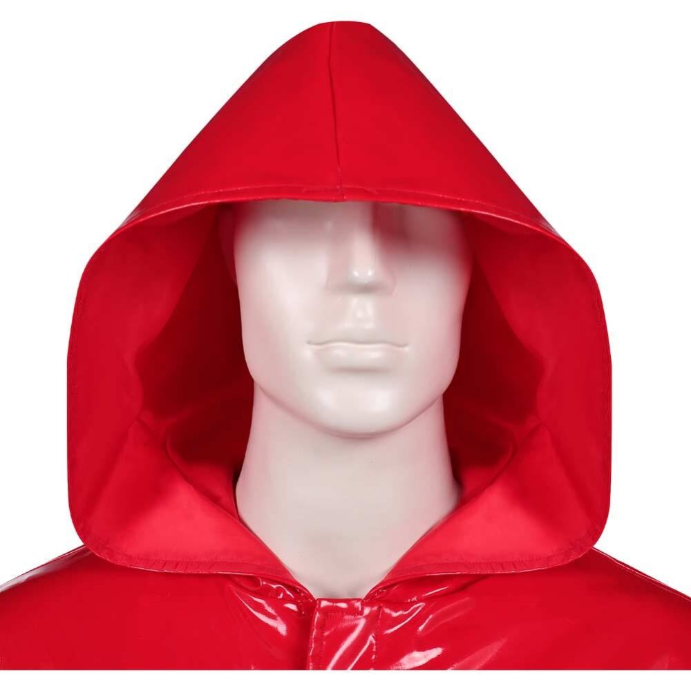 Fear Street: The Prom Queen Simone Perry Red Latex Coat Cosplay Costume Halloween Carnival
