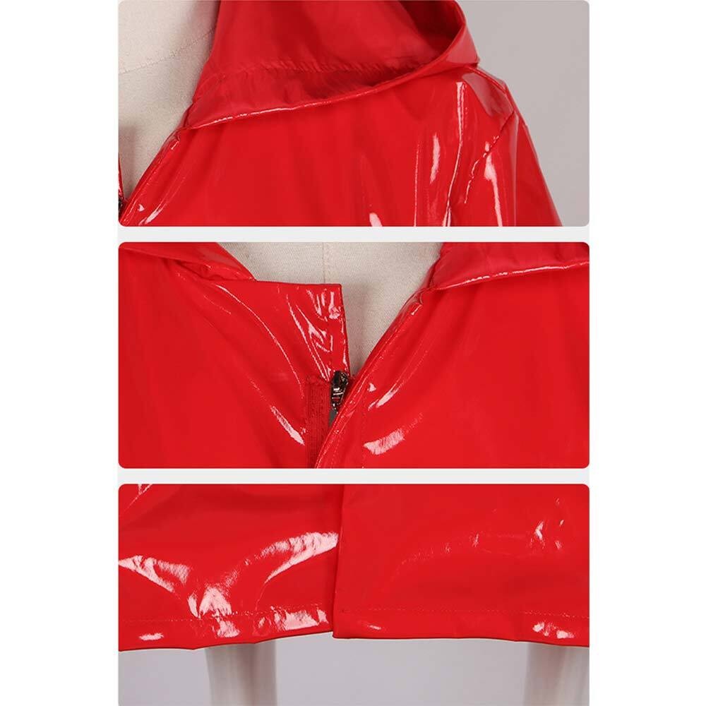 Fear Street: Prom Queen(2025) Simone Perri Red Raincoat Party Cosplay Costume Halloween Carnival