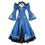 Fate/stay night Saber Altria Pendragon Women Blue Dress Cosplay Costume Halloween Carnival Outfit