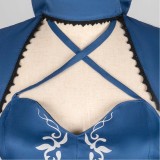 Fate/stay night Saber Altria Pendragon Women Blue Dress Cosplay Costume Halloween Carnival Outfit