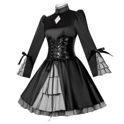 Fate/stay night Saber Alter Altria Pendragon Women Black Dress Cosplay Costume Halloween Carnival
