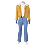 Fatal Fury Terry Bogard Yellow Jacket Pants Set Cosplay Costume Halloween Carnival Outfit