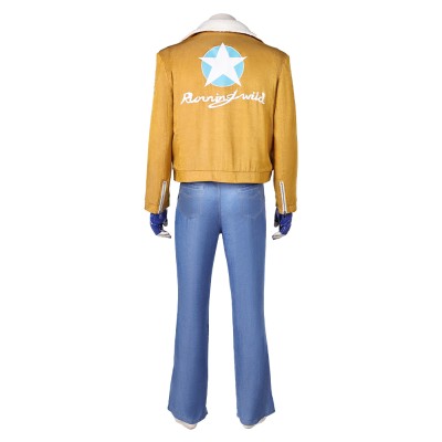 Fatal Fury Terry Bogard Yellow Jacket Pants Set Cosplay Costume Halloween Carnival Outfit