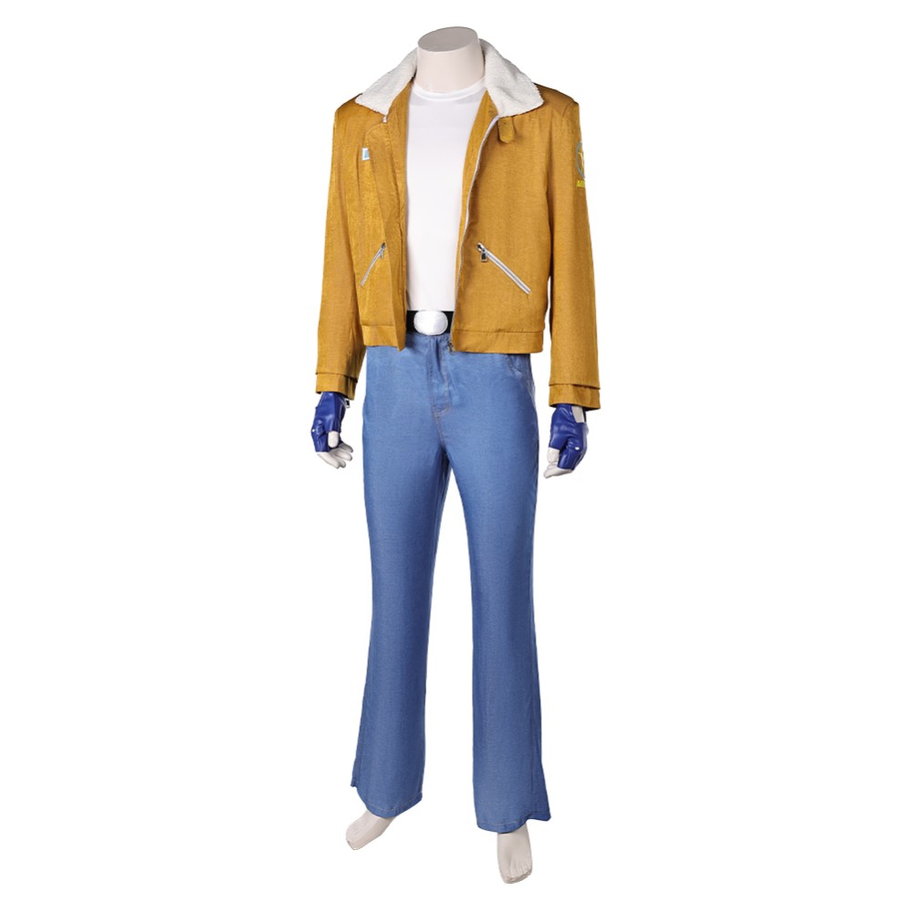 Fatal Fury Terry Bogard Yellow Jacket Pants Set Cosplay Costume Halloween Carnival Outfit