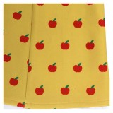 Fantastic Mr. Fox Mrs Fox Yellow Dress Apple Pattern Cosplay Costume Halloween Carnival Outfit