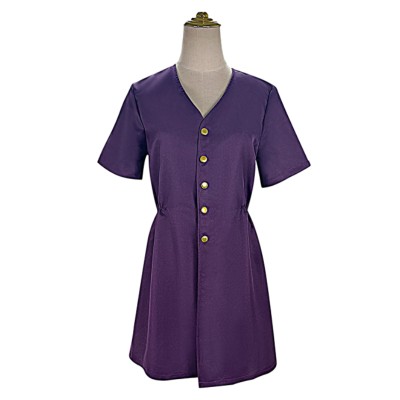 Evil Dead Rise Beth Women Purple Dress Cosplay Costume Halloween Carnival Outfit