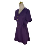 Evil Dead Rise Beth Women Purple Dress Cosplay Costume Halloween Carnival Outfit