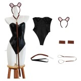 Euphoria Season 3 Cassie Women Black Puppy Cosplay Costume Halloween Carnival Outfit