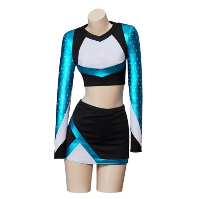 Euphoria Maddy Perez Women Blue Cheerleader Cosplay Costume Halloween Carnival Outfit