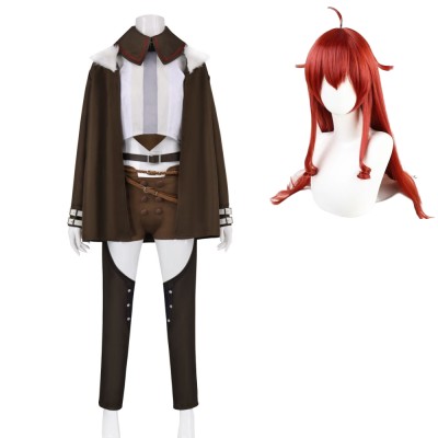 Eris Greyrat Women Brown With Coat Cosplay Costume Halloween Carnival Outfit