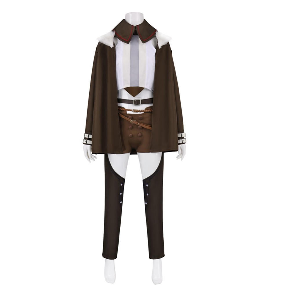Eris Greyrat Women Brown With Coat Cosplay Costume Halloween Carnival Outfit