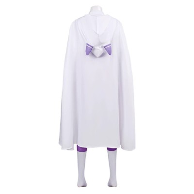 Emilia Women Purple Jumpsuit With Cloak Cosplay Costume Halloween Carnival Outfit