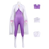 Emilia Women Purple Jumpsuit With Cloak Cosplay Costume Halloween Carnival Outfit