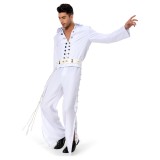 Elvis Aron Presley Festival Christmas Party Cosplay Costume Halloween Carnival Outfit