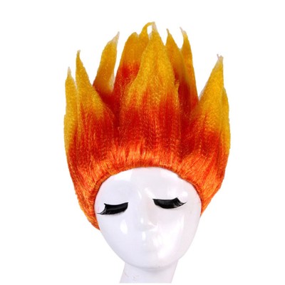 Elemental Ember Kids Wig Heat Resistant Synthetic Hair Accessories Cosplay Costume Halloween Carnival