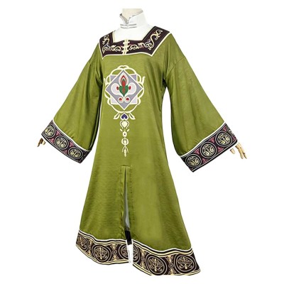 Elden Ring Rya Women Green Cosplay Costume Halloween Carnival Outfit