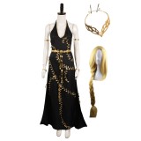 Elden Ring Marika Women Black Dress Set Suit Cosplay Costume Halloween Carnival Outfit