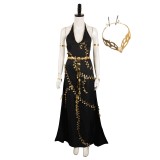 Elden Ring Marika Women Black Dress Set Suit Cosplay Costume Halloween Carnival Outfit