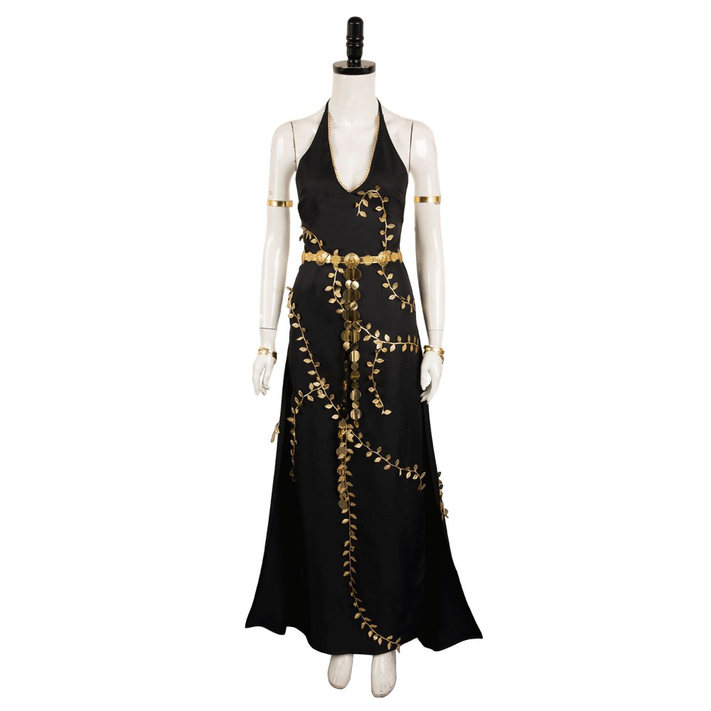 Elden Ring Marika Women Black Dress Set Suit Cosplay Costume Halloween Carnival Outfit