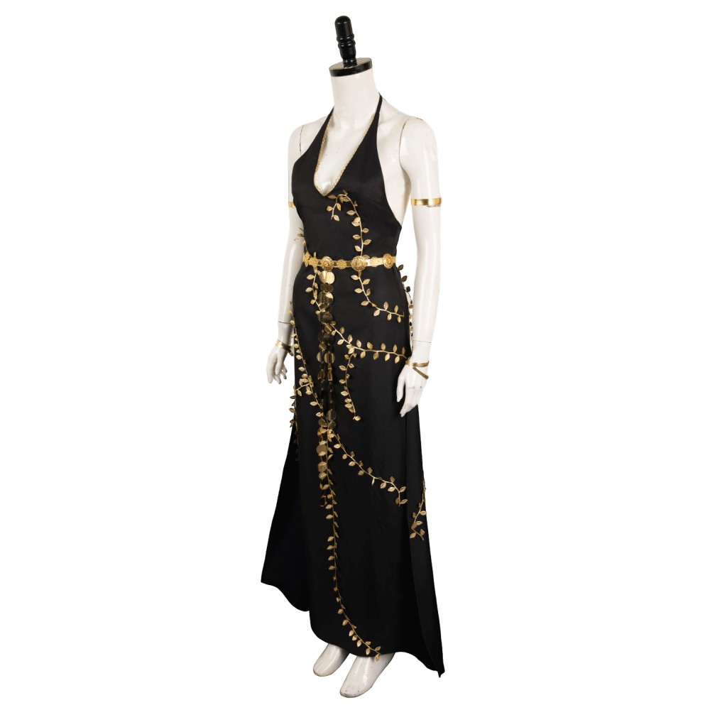Elden Ring Marika Women Black Dress Set Suit Cosplay Costume Halloween Carnival Outfit