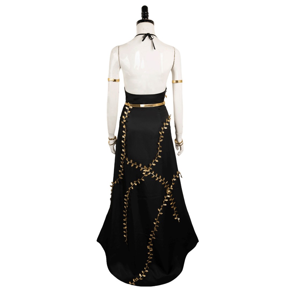 Elden Ring Marika Women Black Dress Set Suit Cosplay Costume Halloween Carnival Outfit