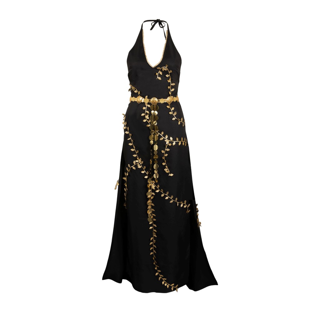 Elden Ring Marika Women Black Dress Set Suit Cosplay Costume Halloween Carnival Outfit