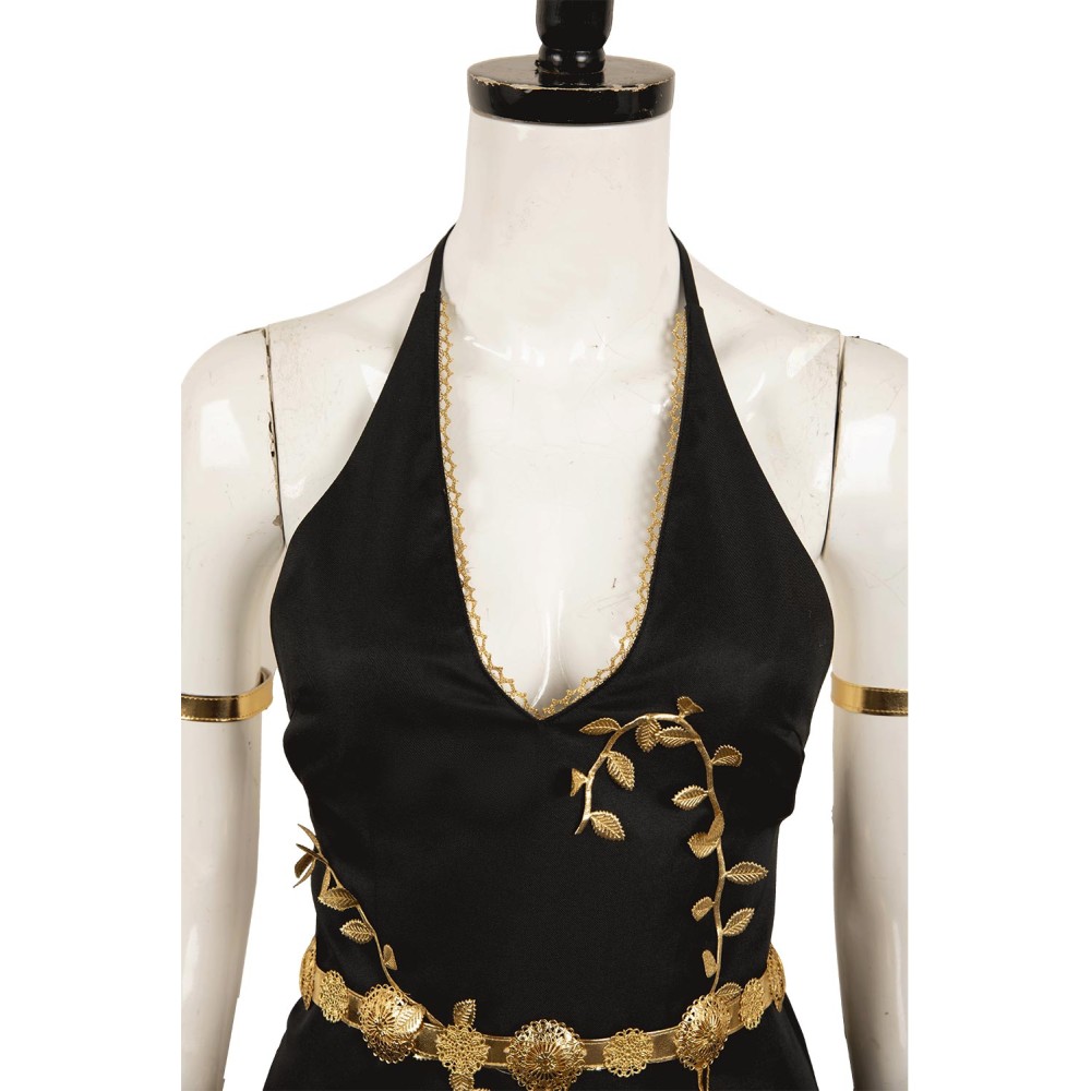 Elden Ring Marika Women Black Dress Set Suit Cosplay Costume Halloween Carnival Outfit