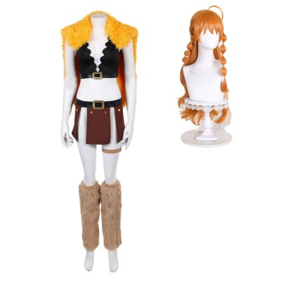 Elbaph Arc Nami Women Black Cosplay Costume Halloween Carnival Outfit
