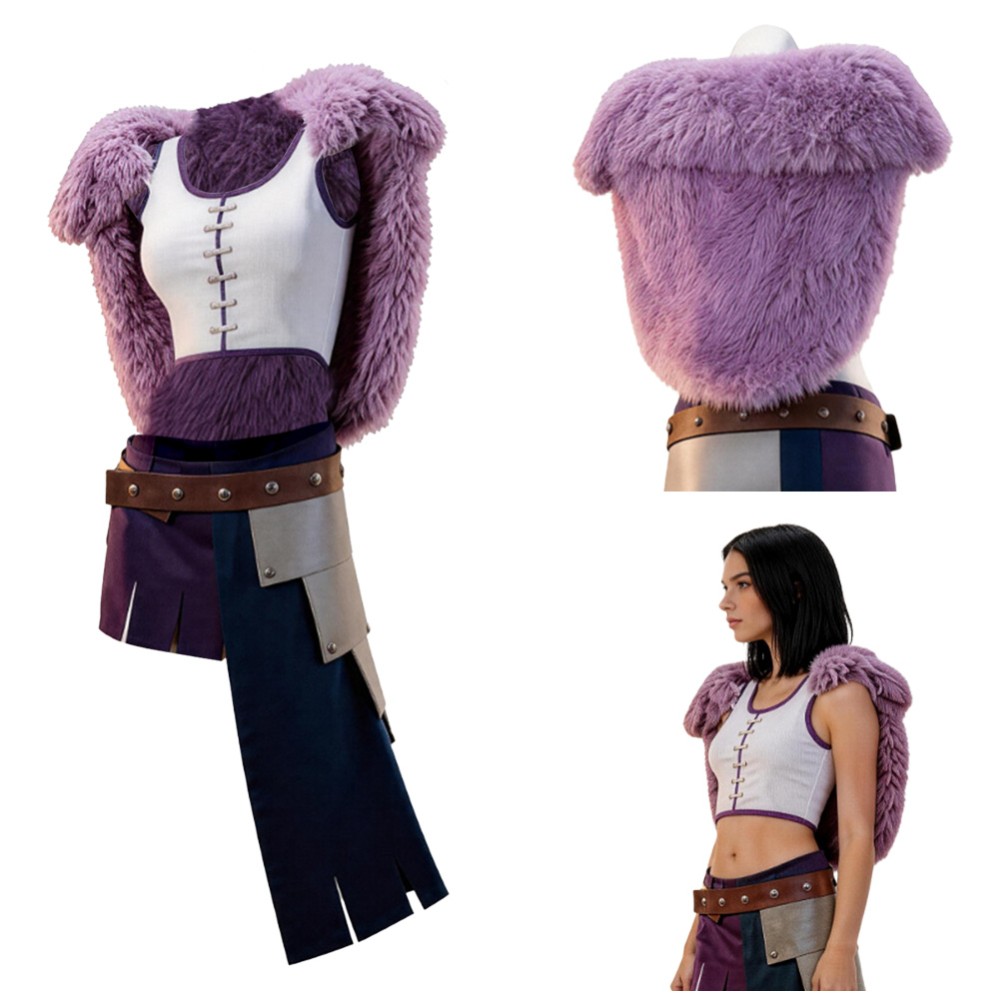 Elbaf Arc Nico Robin Women Purple Cosplay Costume Halloween Carnival Outfit