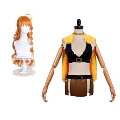Elbaf Arc Nami Yellow Cosplay Costume Halloween Carnival Outfit