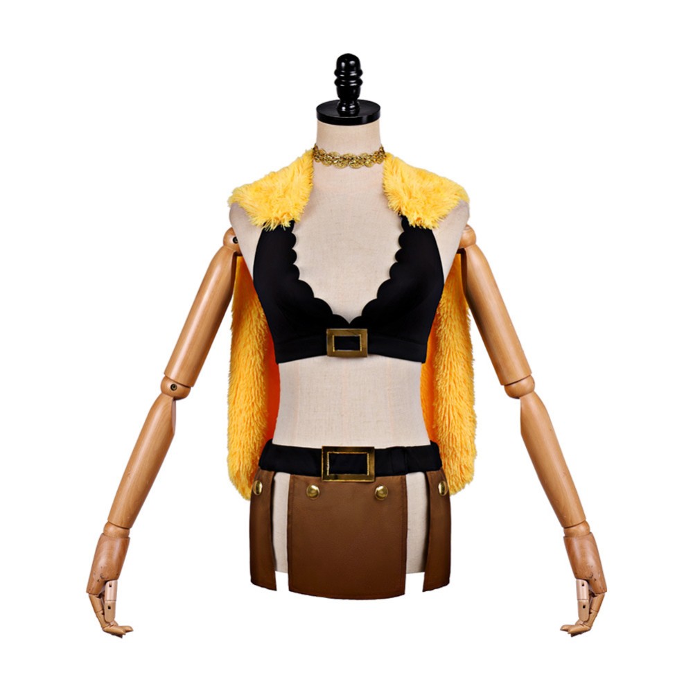 Elbaf Arc Nami Yellow Cosplay Costume Halloween Carnival Outfit