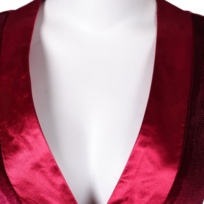 Drop (2025) Violet Women Red Velvet Jumpsuit Cosplay Costume Halloween Carnival Outfit