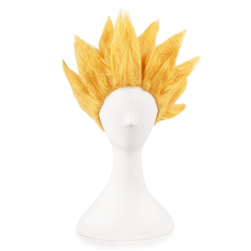 Dragon Ball Z Son Goku Three Color Wig Heat Resistant Synthetic Hair Accessories Cosplay Costume Halloween Carnival