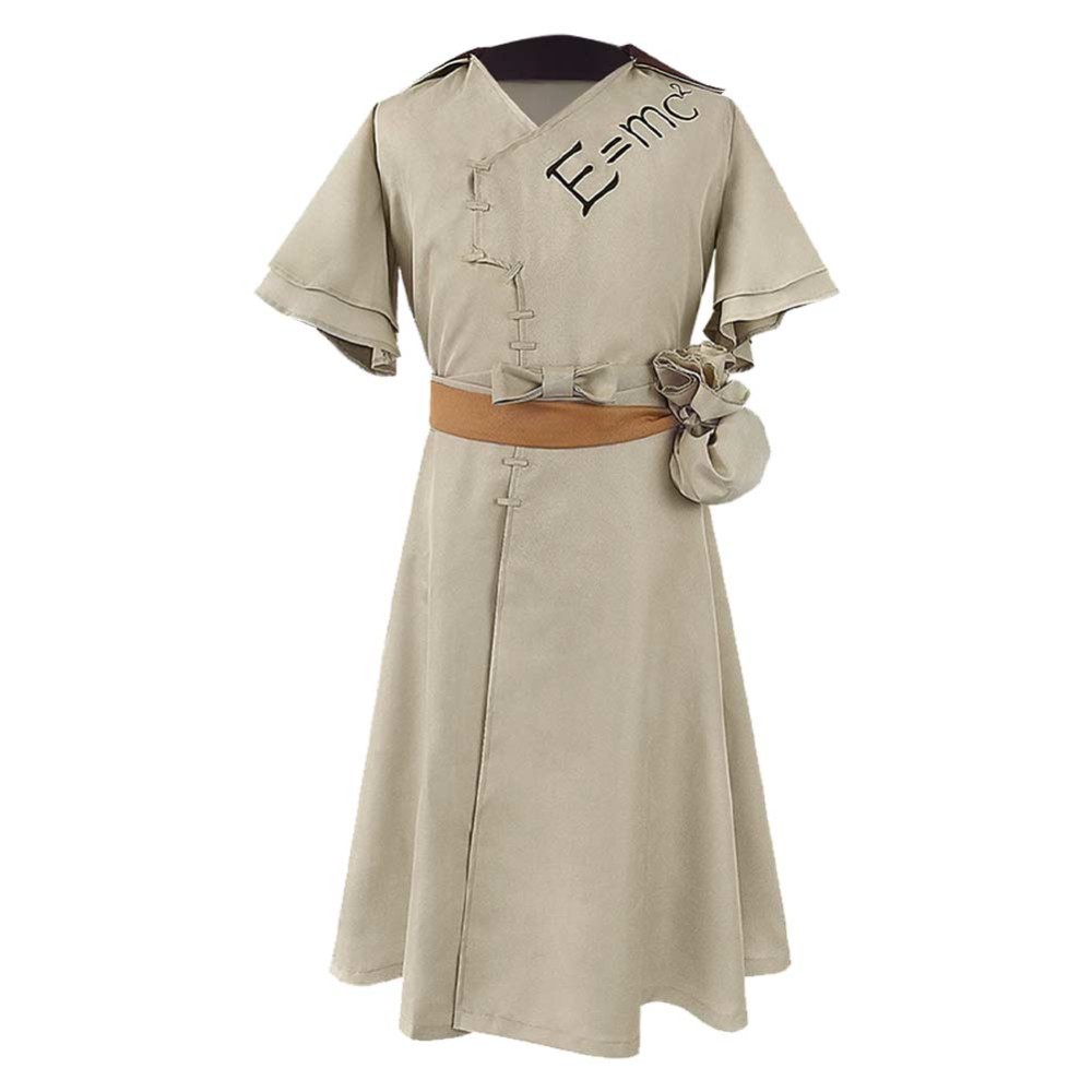 Dr.STONE Shigami Senkuu White Robe Cosplay Costume Halloween Carnival Outfit