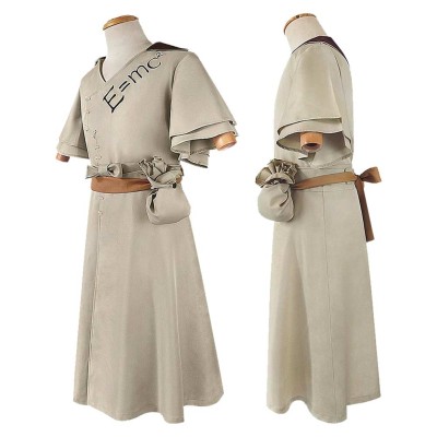Dr.STONE Shigami Senkuu White Robe Cosplay Costume Halloween Carnival Outfit