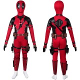 DP Wade Wilson Kids Children Suit Cosplay Costume Halloween Carnival Outfit