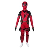 DP Wade Wilson Kids Children Suit Cosplay Costume Halloween Carnival Outfit
