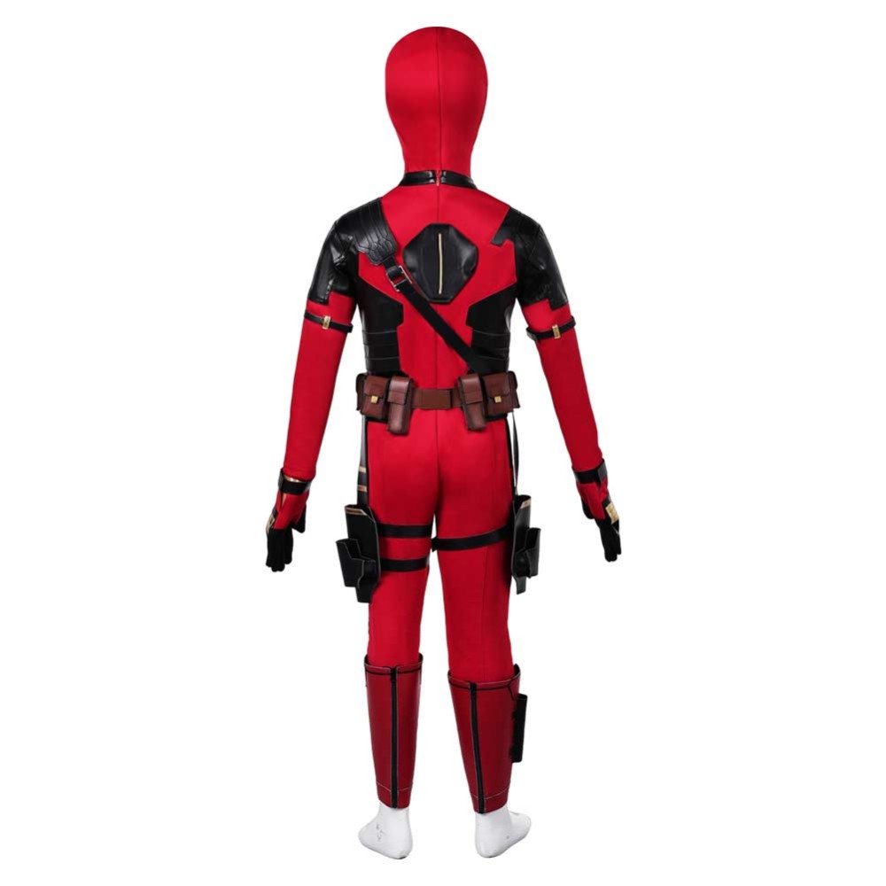 DP Wade Wilson Kids Children Suit Cosplay Costume Halloween Carnival Outfit