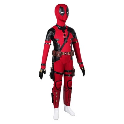 DP Wade Wilson Kids Children Suit Cosplay Costume Halloween Carnival Outfit