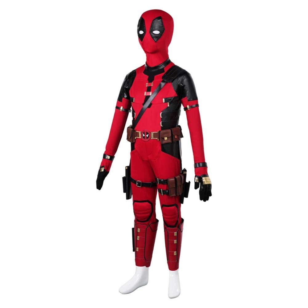DP Wade Wilson Kids Children Suit Cosplay Costume Halloween Carnival Outfit