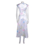 Downton Abbey Lady Mary Crawley White Printed Dress Party Cosplay Costume Halloween Carnival