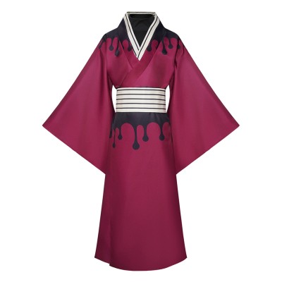 Douma Red Kimono Cosplay Costume Halloween Carnival Outfit