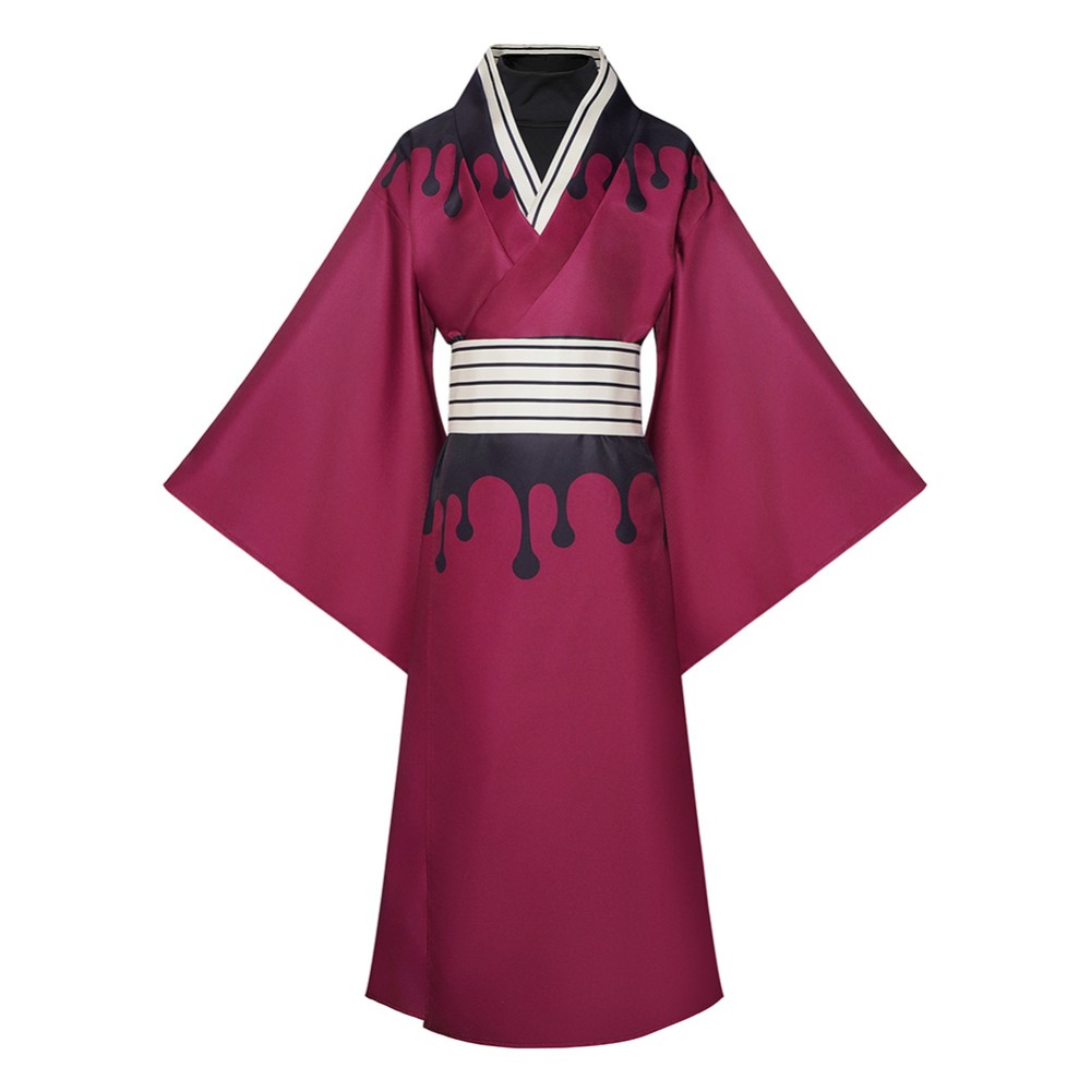 Douma Red Kimono Cosplay Costume Halloween Carnival Outfit