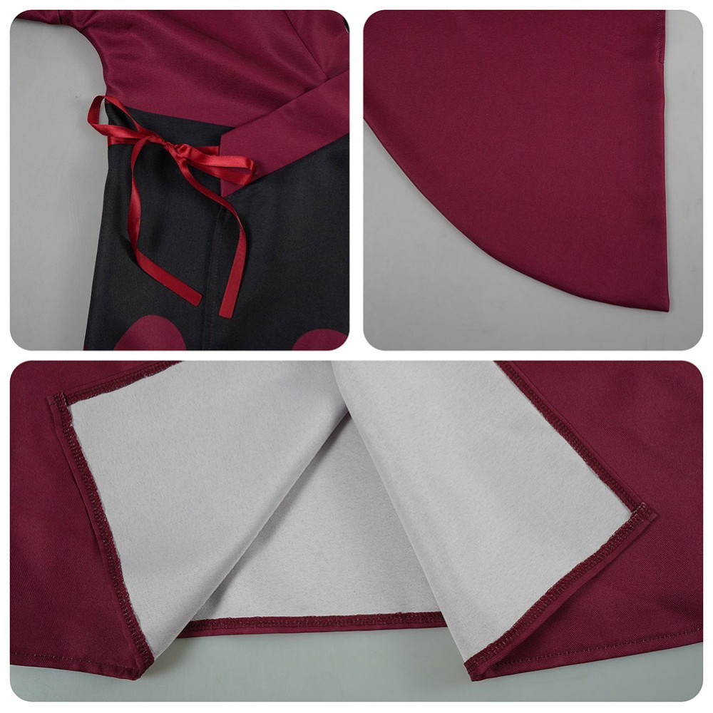 Douma Red Kimono Cosplay Costume Halloween Carnival Outfit