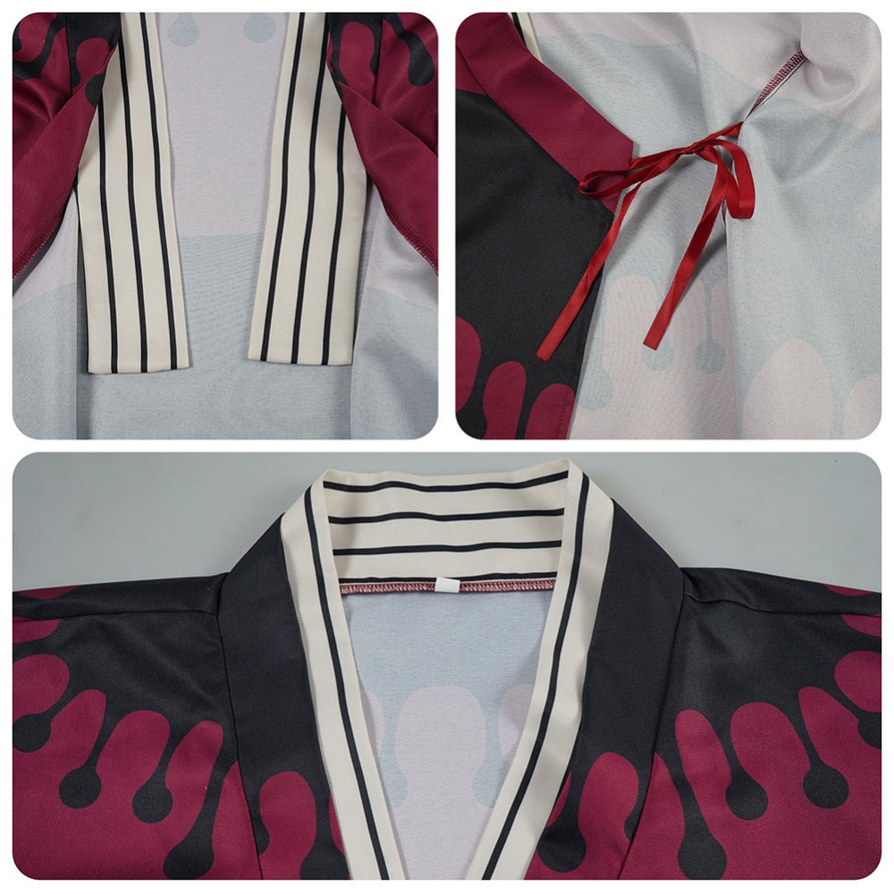 Douma Red Kimono Cosplay Costume Halloween Carnival Outfit