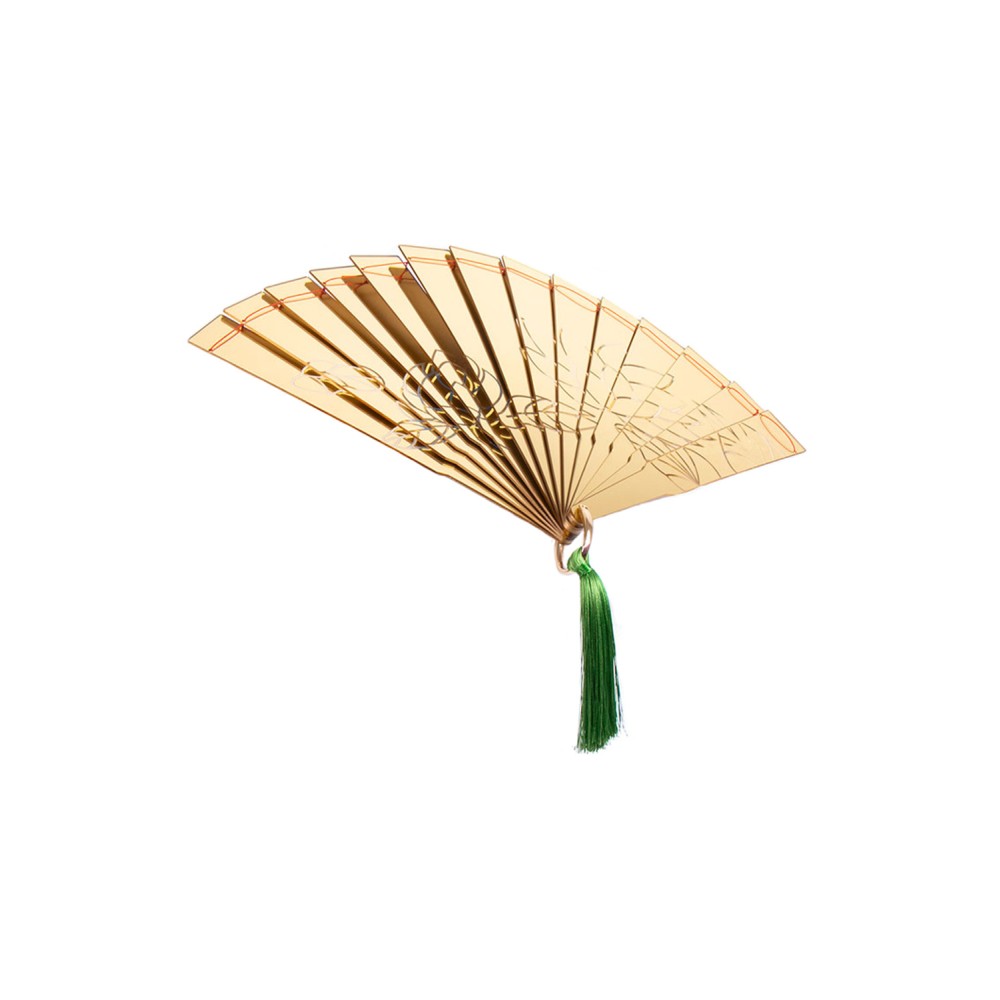 Douma Golden Lotus Plastic Arcylic Folding Fans Props Cosplay Costume Halloween Carnival