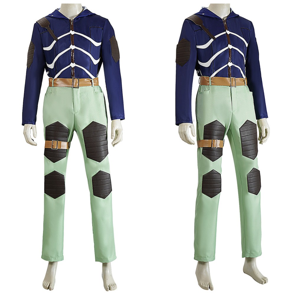 Doro He Doro Caiman Blue and Green Cosplay Costume Halloween Carnival Outfit