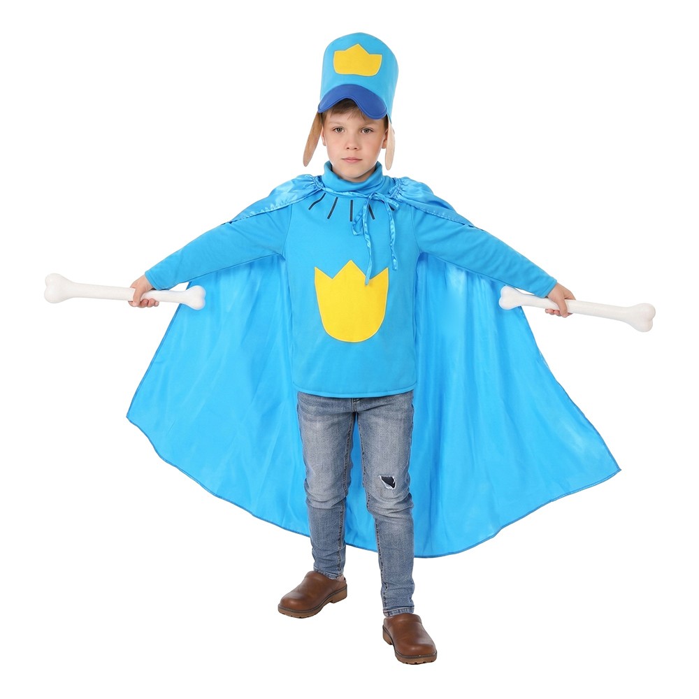 Dog Man Dog Man Kids Children Blue Cosplay Costume Halloween Carnival Outfit